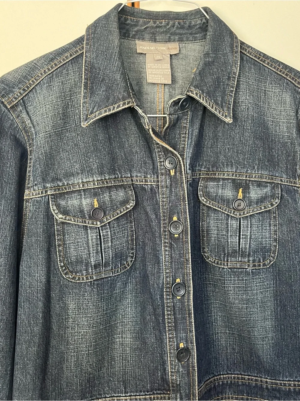 Denim Button-Front Jacket - Blue - Picture 2 of 9